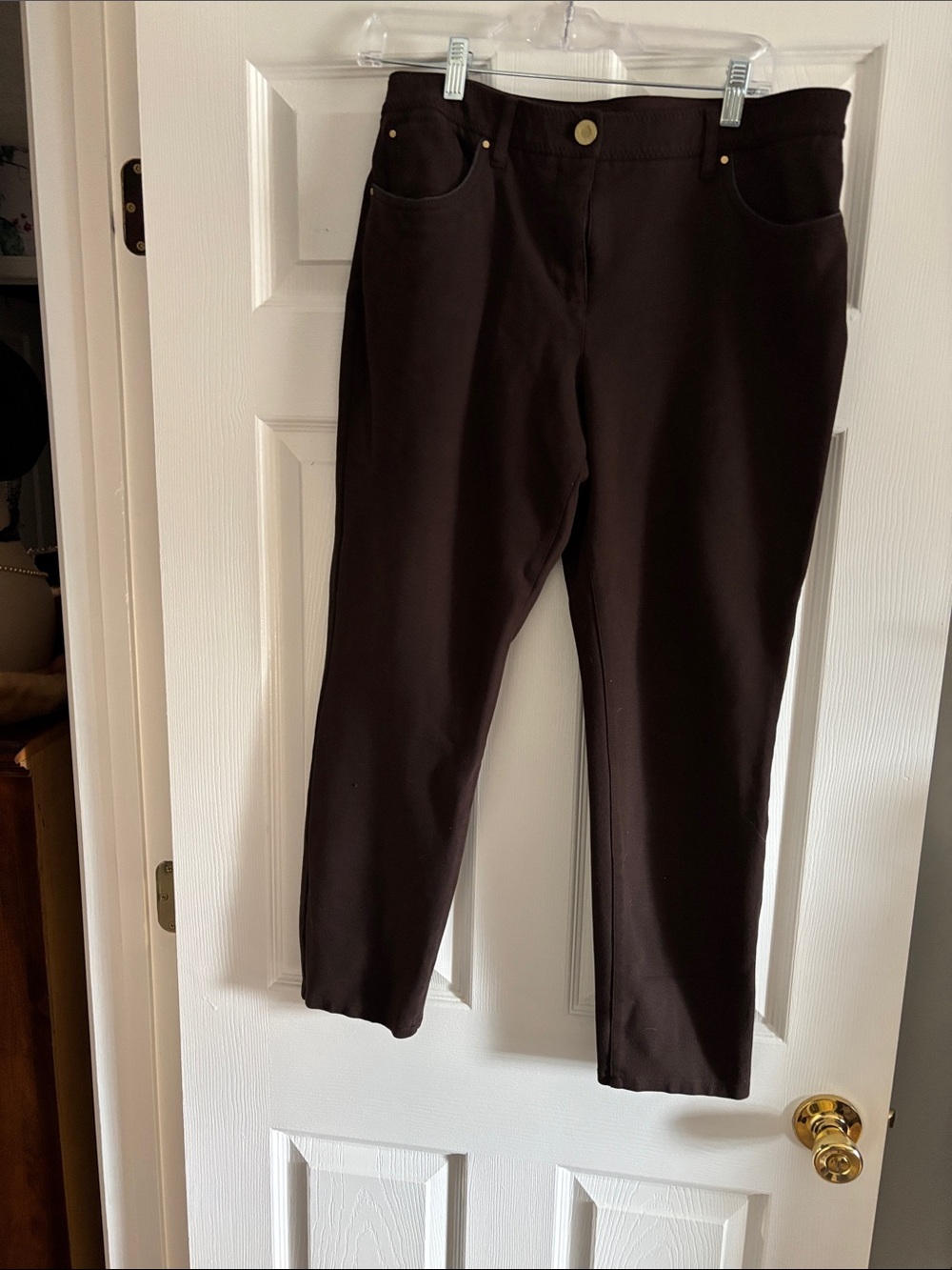 Chico's Dark Brown Skinny Stretch Jeans 1.5/10 short